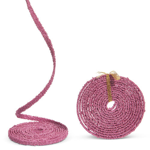 15' X 0.5" Pink Beaded Garland