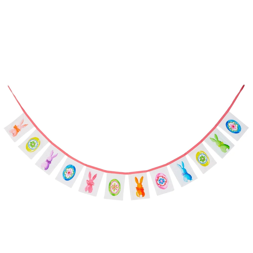 7' Frosted Bunny Garland BO