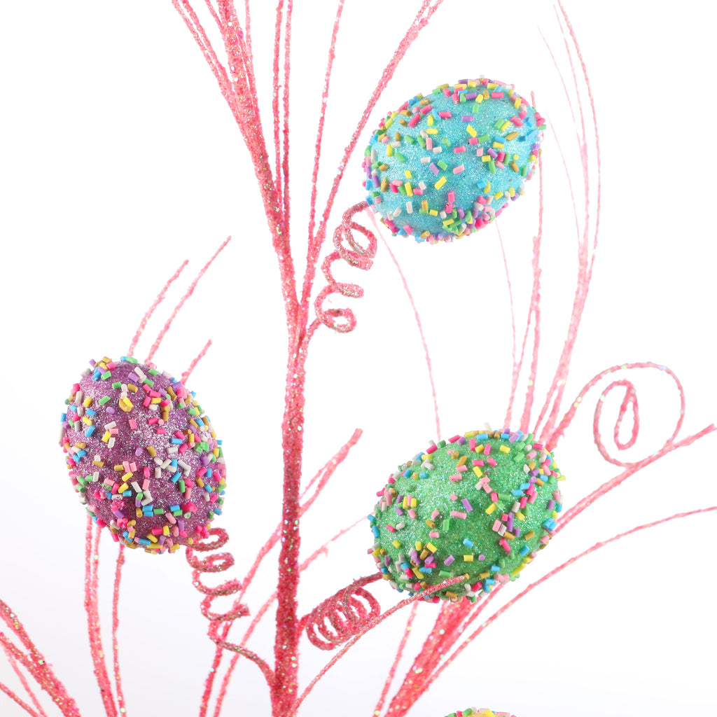 29" Easter Eggs Spray Stem Pink #1