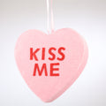6" Kiss Me Hanging Heart Lt. Pink