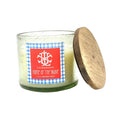 Home Of The Brave 13.5oz Clear Glass With Wooden Lid
