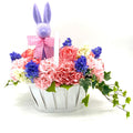 Hyacinth & Hydrangea Floral Easter Basket