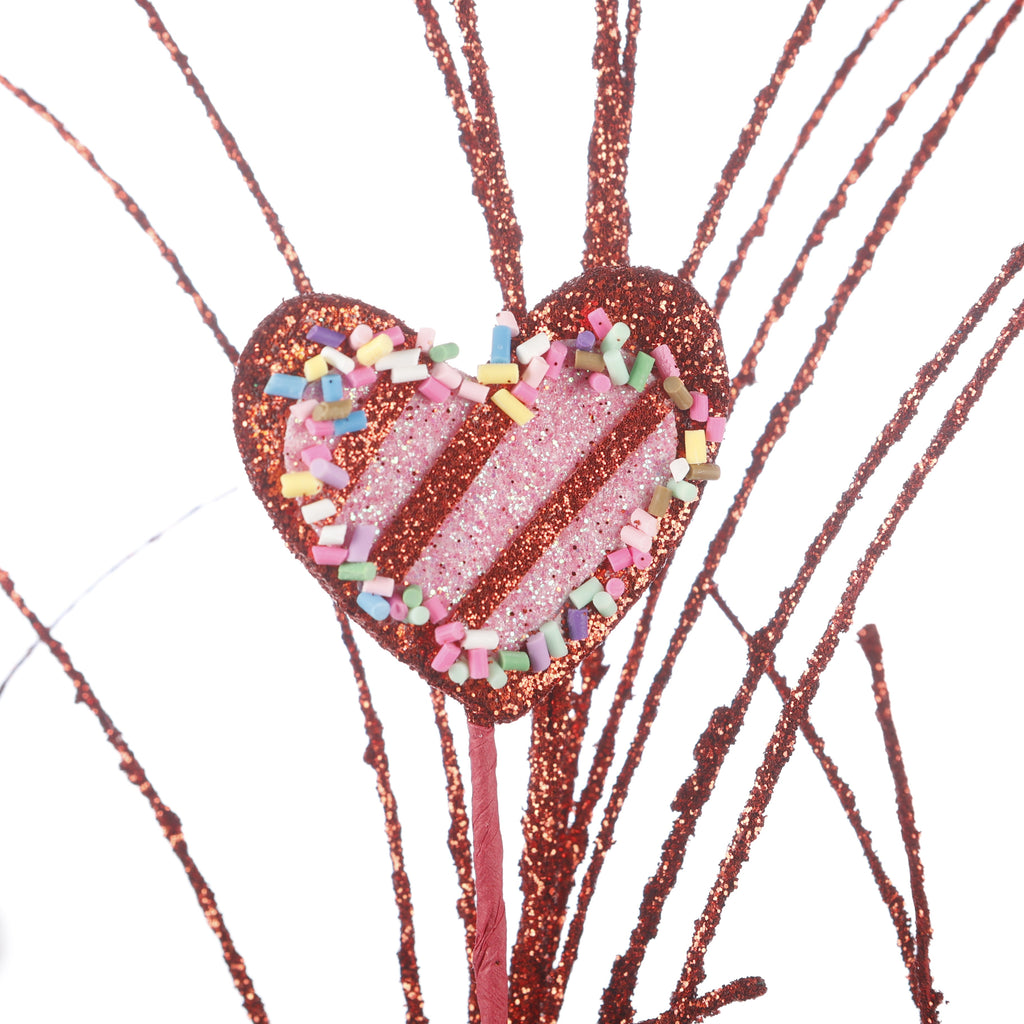 29" Heart Spray Red/Pink
