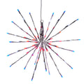 18" SILVER STARBURST WITH RED WHITE AND BLUE LIGHTS