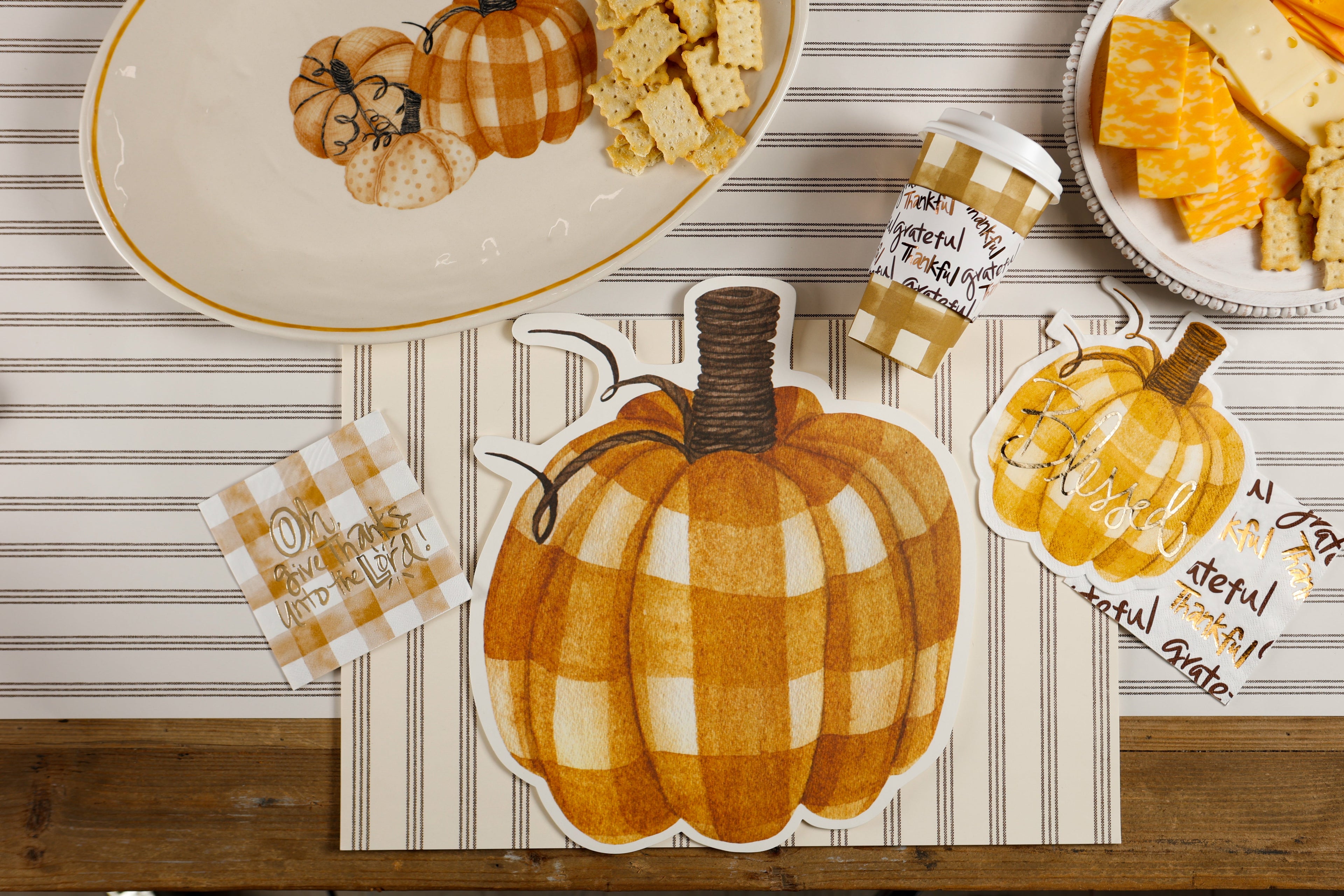 Oh Give Thanks Beverage Napkin 20 Pieces Per Pkg