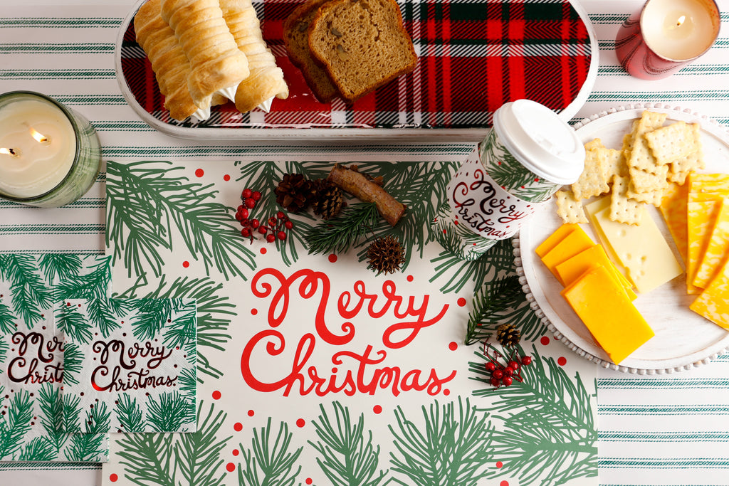 Pine Bough Merry Christmas Placemat