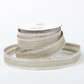 1" X 5 YDS GOLD AND SILVER EMBROIDERED DUPION BACKED RIBBON