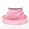 1" X 5 YDS LIGHT PINK SEQUINED DUPION BACKED RIBBON