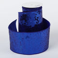 4" X 5 YDS BLUE SEQUINED DUPION BACKED RIBBON
