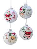 4" Glass Dancing Santa Ball Ornament (Ho Ho Ho Only)