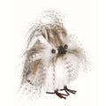 STANDING ZEBRA FEATHER OWL 6"