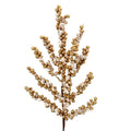 29" SNOW CRUSTED METALLIC BERRY CLUSTER SPRAY-GOLD