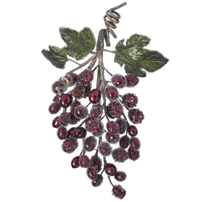 13" MICRO BEADED GRAPE CLUSTER ORNAMENT-BURG