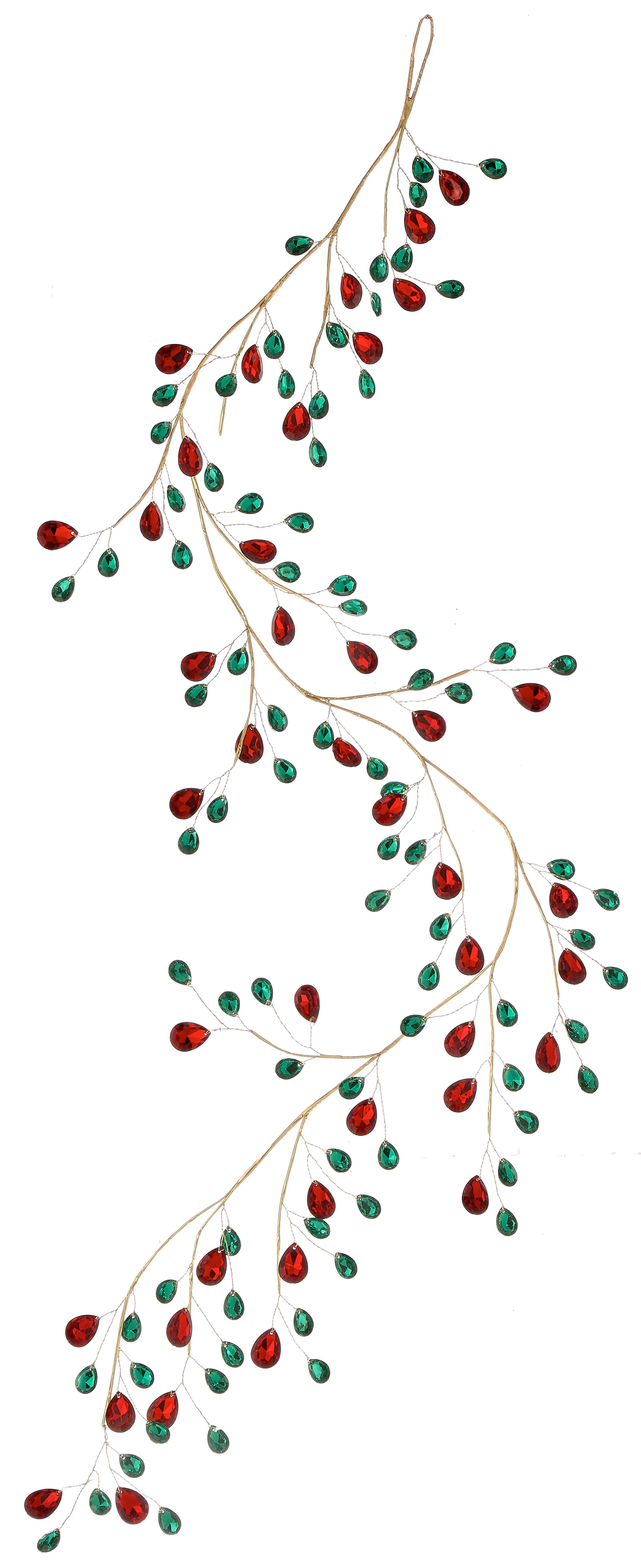 48" METAL JEWEL GARLAND-RE/GR
