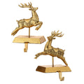7.5" RESIN DEER STOCKING HOLDER LOOKING RIGHT