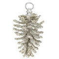 7" GLITTER ICED PINECONE ORNAMENT