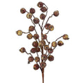 27" BEADED POMAGRANTE BERRY SPRAY-BROWN GOLD