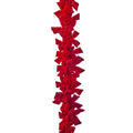 48" VLVT/SEQUIN BOW GARLAND-RED