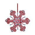 16" FROSTED PEPPERMINT SNOWFLAKE