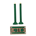 10" LED Timer Flocked Taper Candle Box of 2, Green