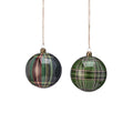 4" GENTLEMEN STYRO PLAID BALL ORNAMENT (RIGHT ONLY)