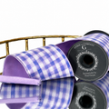 4"X5YD LAVENDER WATER COLOR CHECK WITH LAVENDER DUPION BACK