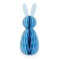 D10''H23.5''HONEYCOMB PAPER RABBIT WITH POLKA DOT-BLUE FOLD OUT WITH MAGNET