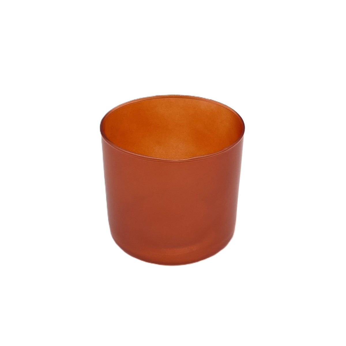 Orange Straight Side Candle Glass-15oz     4" x 3.5"