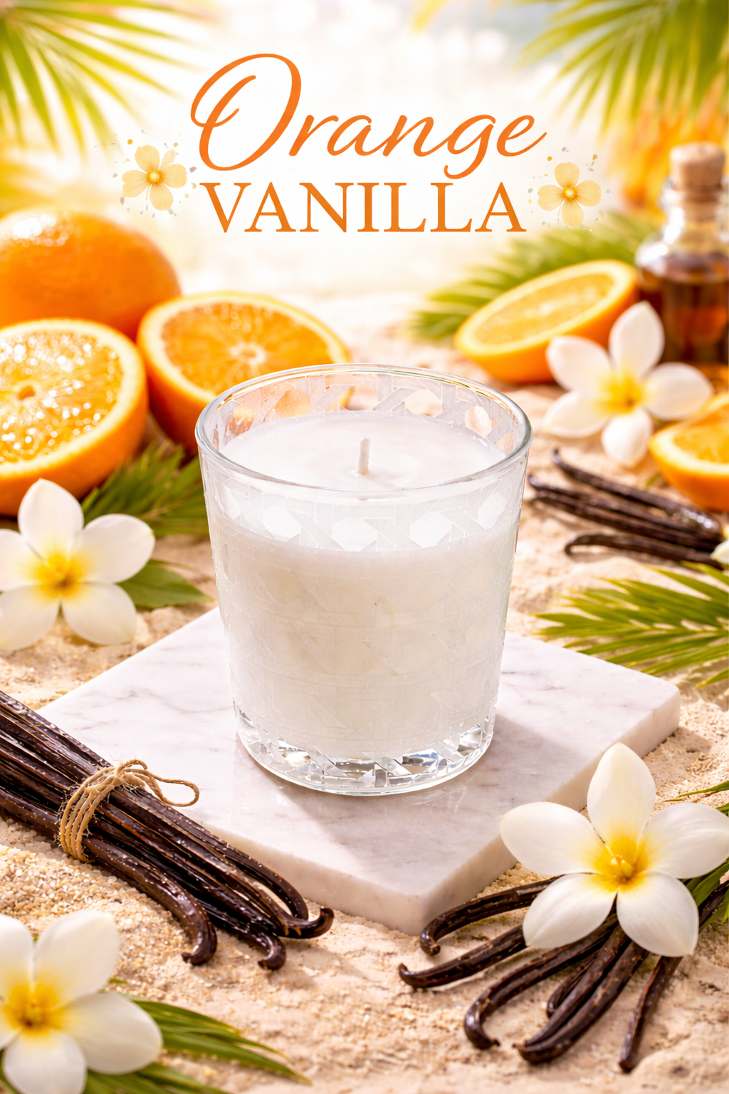 Orange Vanilla 3 oz Votive Candle with Bow