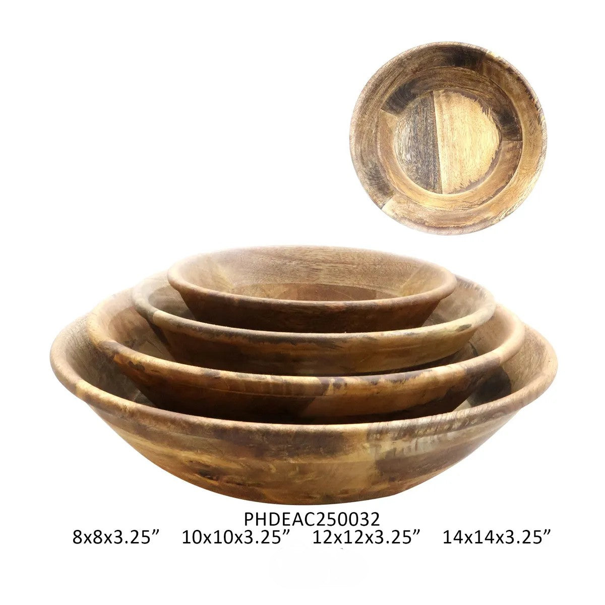 8" Mango Wood Serving Bowl (SMALL ONLY)