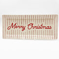 Red/White Ticking Merry Christmas Rec Platter