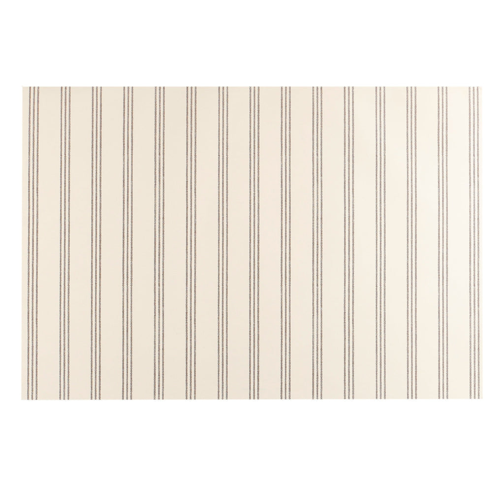 Brown Ticking On Cream Placemat