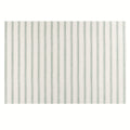 Green Ticking On Cream Placemat