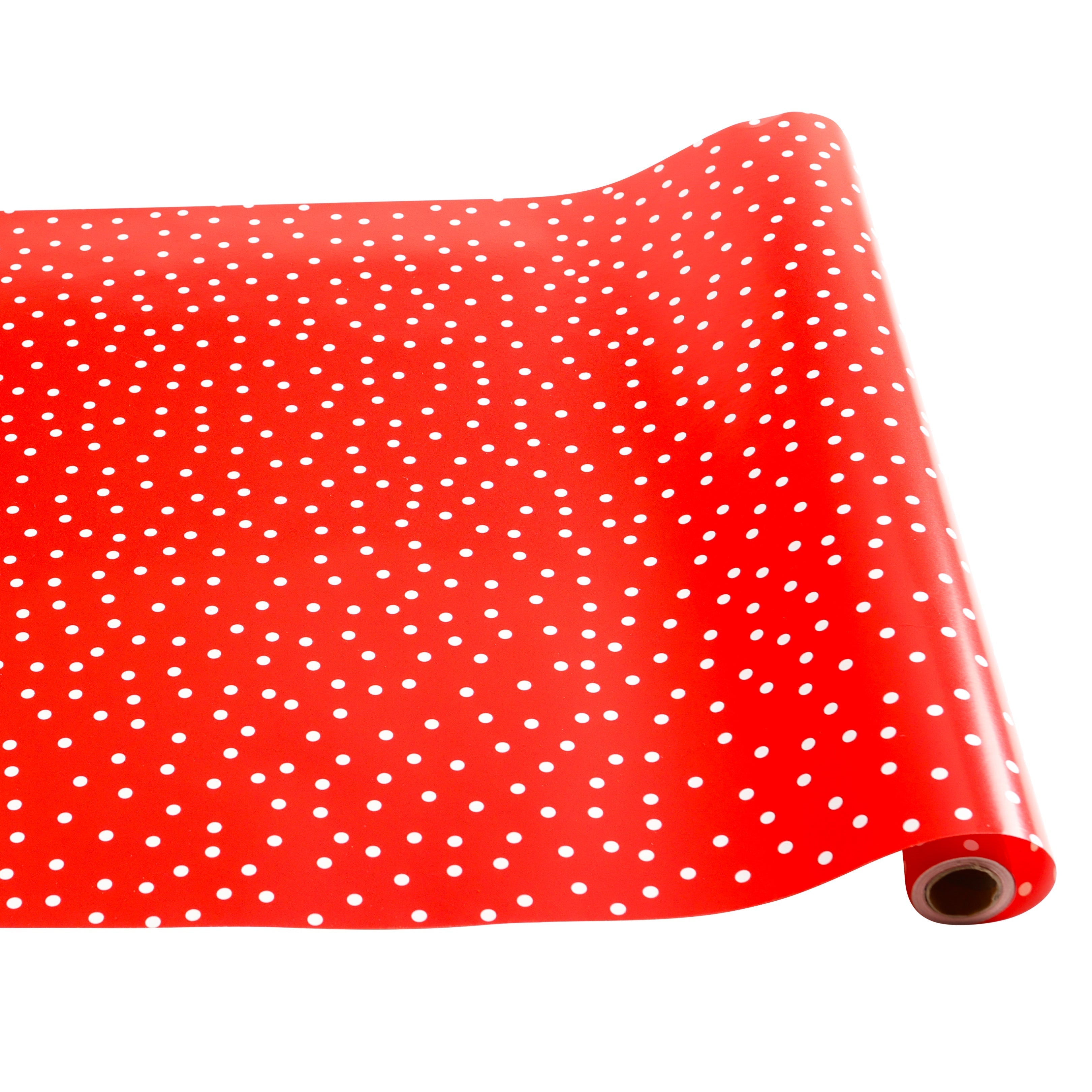 Red with White Polka Dot Table Runner