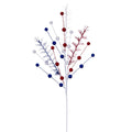 30" Red/White/Blue Glitter Berry