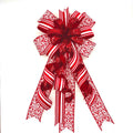 18" X 32" RED/WHITE HOLIDAY BOW STYLE 11