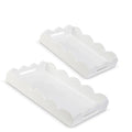18.5" White Scalloped Trays (LARGE TRAY)