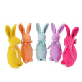 L5.5"W4.7"H14.2" FLOCKED EASTER RABBIT (HOT PINK ONLY)