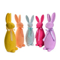 L9.4"W8.3"H26.4" FLOCKED EASTER RABBIT-(HOT PINK ONLY)