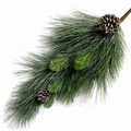 38" Real Touch Snowed Pine Spray with Pine Cone