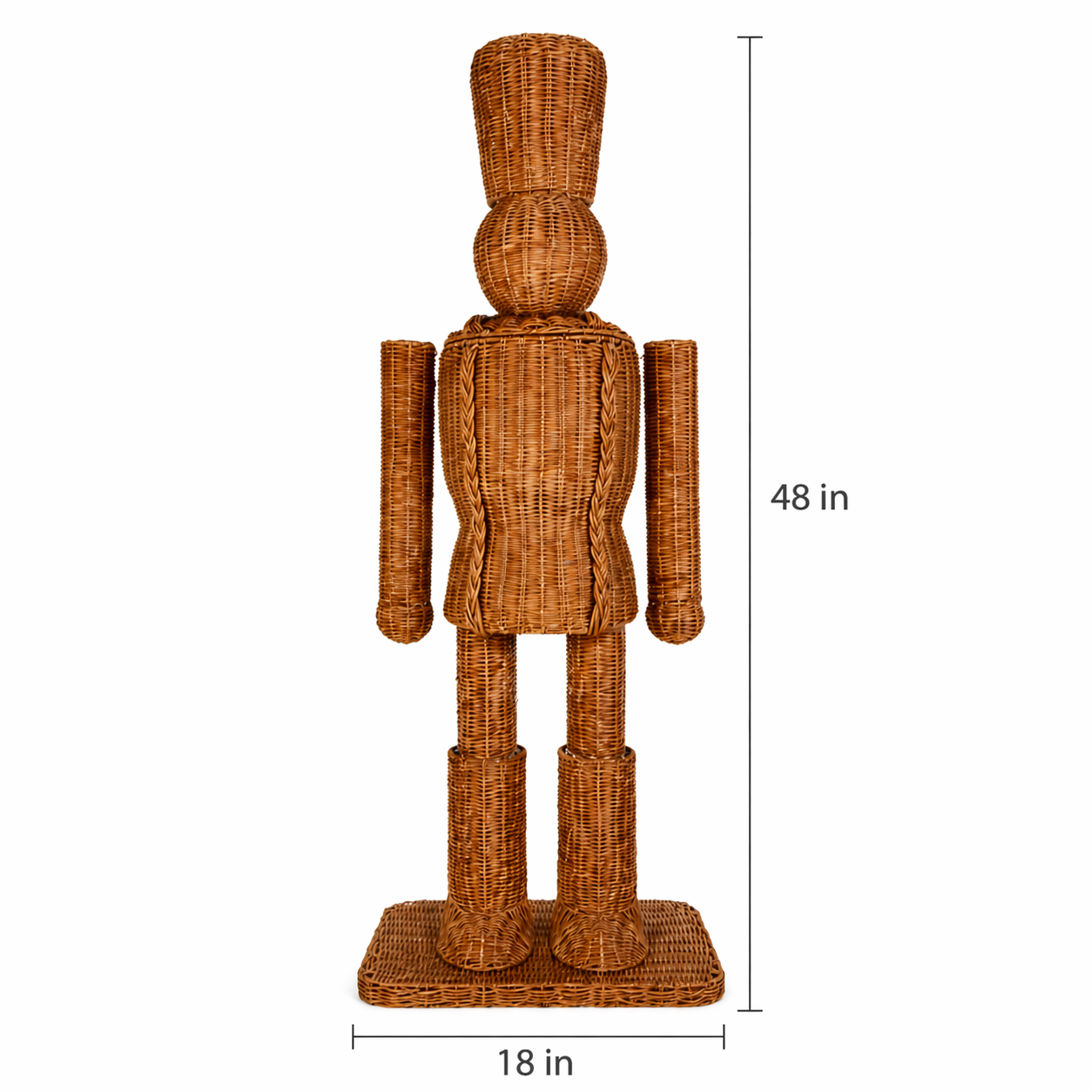 48" POLY-RATTAN WOVEN NUTCRACKER (INDOOR OR OUTDOOR USE) SHIPS 10/1/26