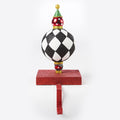 11" Nutcracker Finial Ball Stocking Holder