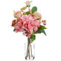 14.5"ROSE/HYDRANGEA IN VASE