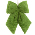 11.5"Wx15"L Furry Moss Bow