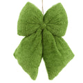 15"Wx22"L Furry Moss Bow