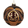 Royal Crest Ball Ornament 150MM, Brown/Gold