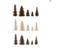 PAPER FOLDING HONEYCOMB TREES W/GOLD GLITTER BROWN 2" X 3.5" H