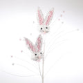 32" Rabbit Head Stem White/Pink