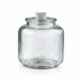 D7.5"H10" -CLEAR GLASS CANISTER WITH LID