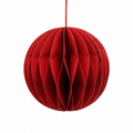 6" Hanging Ball Paper Ornament-Hot Pink